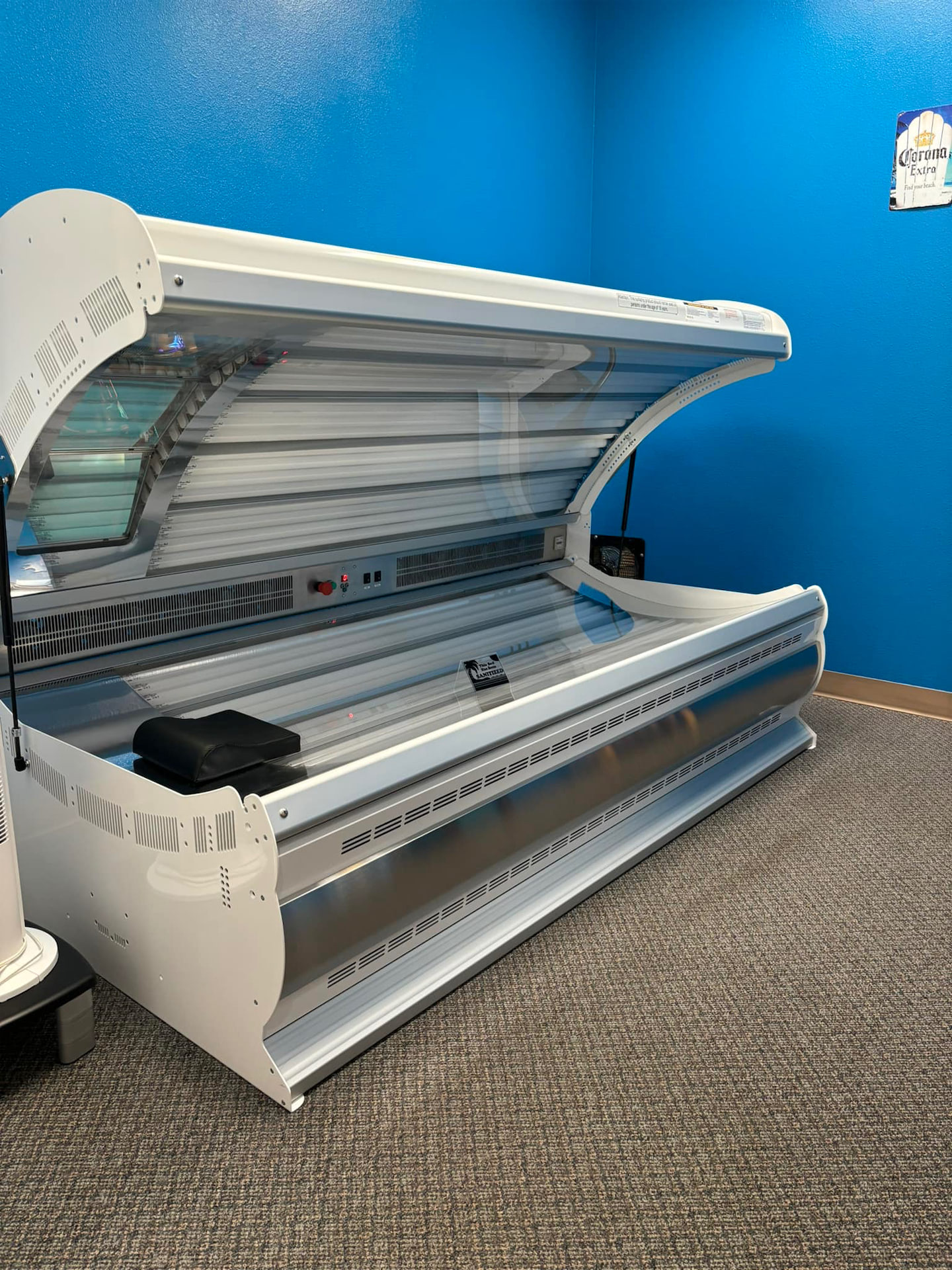 Corona tanning bed at Almost Paradise Tanning