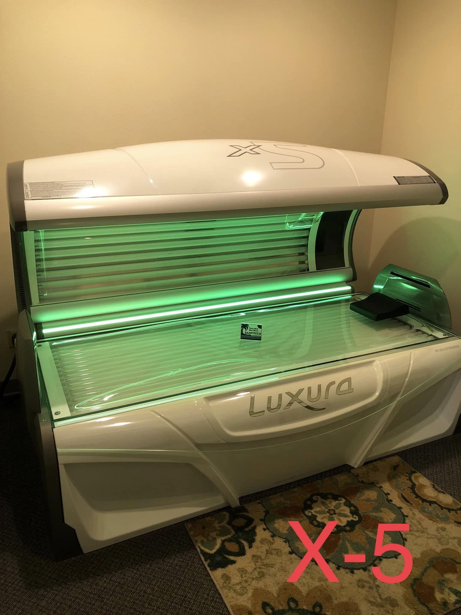 X-5 tanning bed at Almost Paradise Tanning